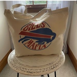Buffalo Bills Mafia canvas zipper tote bag - Handmade